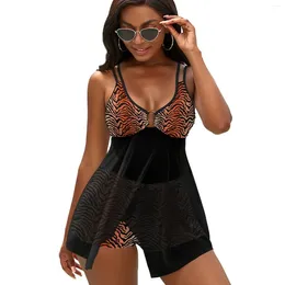 Damen-Badebekleidung, sexy Tiger-Streifen-Bikini-Set, Animal-Print-Bikini-Badeanzug, hoher Schnitt, Trend, Strand, individuelle Strandbekleidung