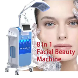 New Generation PDT + Diamond Hydrodermabrasion Skincare Machine 8 in 1 Skin Revitalizer Ultrasound Lymph Detox Bio Face Lift Scrubber Exfoliating Equipment