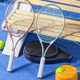 Tennisracketar Tennisracket för vuxna Training Device Sing Rebound Aluminium Alloy Sports Youth Games Outdoor For Nybörjare Högkvalitativ Q231109