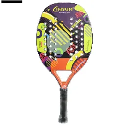 Tennis Rackets INSUM Beach Tennis Racquet Racket Full Carbon Sand Grit Surface EVA Soft Core Q231109