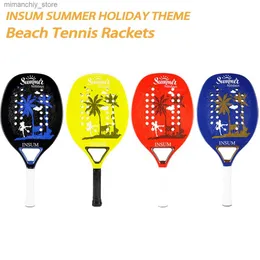 テニスラケットInsum Beach Tennis Rackets Carbon Surface Summer Holiday The Mory Eva Raquete de Beach Tennis Q231109