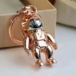 Portachiavi di design di lusso Portachiavi per auto Portachiavi monografato in tinta unita Moda Casual Astronauta Uomo Donna Borsa Accessori pendenti Una varietà di colori ha scatole