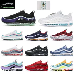 Сандаловая классика 97 Sean Wotherspoon Rrote Shoes 97S Mens Vapores Triple White Black Golf NRG Lucky и Good MSCHF x inri Issuse Celestial Men Trainer Sneakers