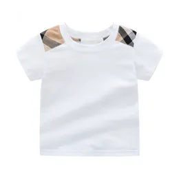 T-shirt per bambini per ragazzo T-shirt Car Girls Top Cotton Kids Tshirt Summer Short Sleeve White Tee 1-6Y