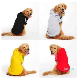 Abbigliamento per cani Felpa in pile con cappuccio per cani di grossa taglia Golden husky Labrador nero giallo