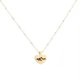 Douze Signes Les du Zodiaque Collier Amour Gouttes D'Huile Pendentif Zodiac Lockbone CHA NE295H