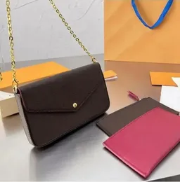 المصممين Crossbody 3in1 حقائب اليد النسائية محافظ المحافظ حامل البطاقة حقيبة يد حقيبة حمل الكتف محفظة مصغرة مع صندوق وحقيبة الغبار