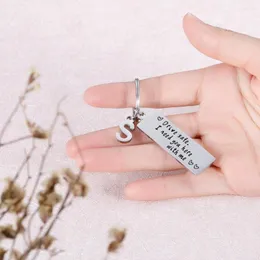 Keychains Letaring A-Z Keychain Drive Safe I Need You Here With Me Keyrings For Man Pojkvän Födelsedag Valentins gåva