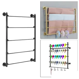 Andra konst och hantverk Wall Mount Ribbon Organizer Storage Display Wire Sying Spool Rack Nyckelhållare Drop Delivery Home Garden Dhfih