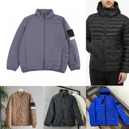 Homens Designer Mulheres Pedras Jaqueta Ilha Duplo Zíper Mulheres Leves Finas Parkas Puffer Casacos Casaco Inverno Moda Marca Outerwear Bordado Crachá Roupas