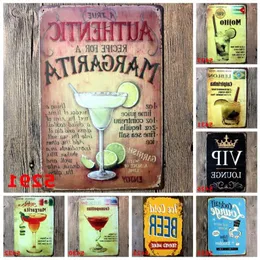 Cocktail VIP Beer Tin Sheet Målningsbar sovrum KTV Restaurang Hotell dekoration vardagsrum heminredning storlek 20x30 cm astuc