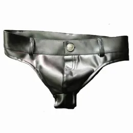 Pantaloncini da uomo Intimo sexy da uomo Slip con cavallo a T Slim attillati elasticizzati in ecopelle Alla moda288H