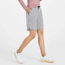 Sport -Shorts Damen Sommer tragen Freizeit dünne Laufübungen hohe Taille Wide Leghose Lose Capris