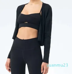 Loose Women Sports Top Fiess Coat Yoga Suit Long Sleeve One Piece Buttock Covering Bandage Skirt Casual Running Gym Clothes