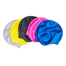 Tappi da nuoto tappo da nuoto adulti impermeabili per capelli lunghi cappello da nuoto a orecchio silicone per uomini e donne grandi ragazze in lattice neoprene lattice tappo P230418Nice