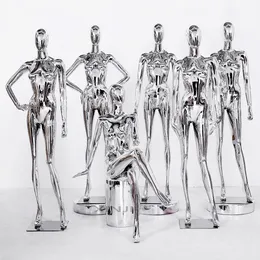 Fashionable Cuatomized Electroplated Model Women Shiny Mannequin Golden and Silver For Sale