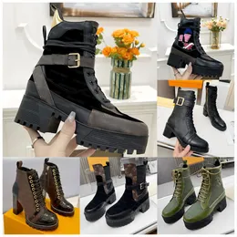 Bottines de styliste Martin lauréat pour femmes, bottines brodées en Matelasse à talons épais, luxueuses, bottines d'hiver, botte du désert