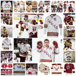 Hockeytröjor Hockeytröjor NCAA Sömde Custom Boston College Eagles Hockey Jersey 10 Jimmy Hayes 12 Kevin Hayes 19 Chris Krieder Brian