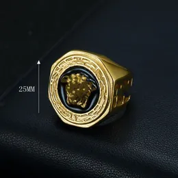 Дизайнерские кольца бренд кольца Medusa Fan Family / F Семья французские бриллиантовые кольца для пар титановые стальные кольцо для мужчин и женщин -родов.