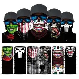 Skull face towel Male windproof half face series cool magic outdoor riding mask seamless bib