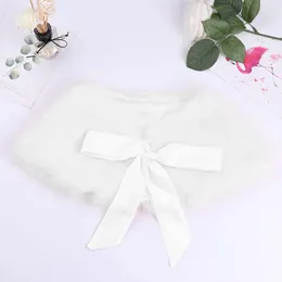 Mantel Blume Mädchen Bolero Jacke Elegante Mädchen Kunstpelz Bolero Achselzucken Cape Prinzessin Umhang Hochzeit Wraps Kinder Oberbekleidung Party Kleidung 231108