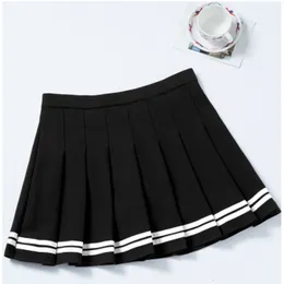 Kjolar kvinnors veckade skidåkning harajuku preppy stil plädskidåkning mini söt japansk skol uniform kvinnor jupe kawaii skidåkning saia faldas 230408