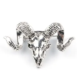 Whole 20pcs Vintage Sheep Head Shape Brooch Personality Cloth Decor Jewelry for Men and Women Enamel Hat Scarf Badge Pins 2010243C