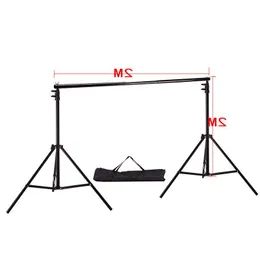 Freeshipping DHL 2X 2M(65ft*65ft) Photo Background Support System Stands Adjustable Backdrop Photograpy backgrounds for photo studio Kviij