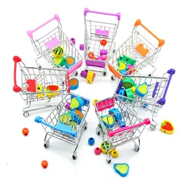 NUOVO Creativo Mini Bambini Carretto a mano Simulazione Uccello Pappagallo Criceto Giocattolo Piccolo supermercato Carrello di utilità Giochi di imitazione Giocattoli Passeggini CCJ3023