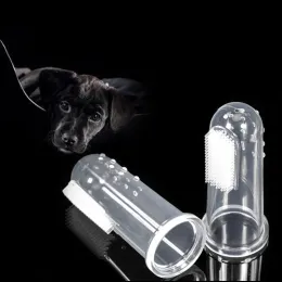 1pcs sıcak süper yumuşak evcil parmak diş fırçası oyuncak köpek fırçası kötü nefes diş bakım kedi temizleme malzemeleri köpek aksesuarları zz