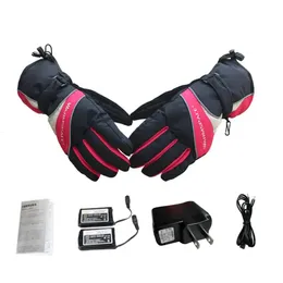 Ski Gloves Men Women Electric Heated Gloves Liners Outdoor Battery Powered Five Fingers Hand USB Heating Warmers Cycling Skiing Gloves 231107