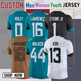 16 Trevor Lawrence Football Jersey 0 Calvins Ridley 1 Travis Etienne Jr Jacksonvilles Travon Walker Christian Kirk Foyesade Oluokun Jaguars Evan Engram Devin Lloyd