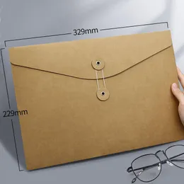 Presentförpackning 30st File Storage Bag 350G Kraft Paper Document Packaging Envelope Blank A4/A5 Enkuvert Office Stationery