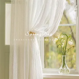 Curtain Beautiful Korean White Lace Window Screen French Princess Cream Wind Living Room Bedroom Float Ow