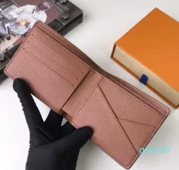 Дизайнерский мужской кошелек-кошелек с коробкой для карточек, роскошный дамье в клетку, цветочная мода, классическая оптовая продажа