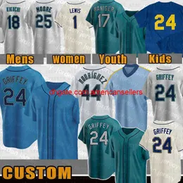 Baseball Jerseys Julio Rodriguez Ken Griffey Jr. Jersey Jake Fraley Tom Murphy Luis Torrens Matt Brash Evan White