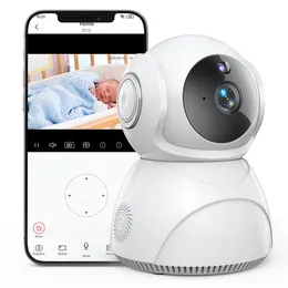 Baby Monitor, 360°Wireless Smart Video Baby Camera, 3MP HD Home Camera with Two-Way Talk, WiFi Nanny IP Cam W/Safety Alerts, IR Night Visi