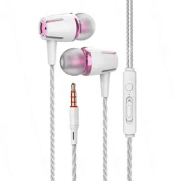 Corded Headphones In-Ear Earbuds Deep Bass Sound Quality Clear Corded Headphones Anti-tangle Headphones Noise Isolation With Remote Microphone 3BKIK
