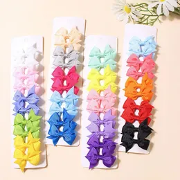 Acessórios de cabelo 10 pcs bonito gorgorão fita bowknot clipes para meninas arcos coloridos clipe hairpin barrettes headwear crianças