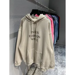 Designers New Fashion High Street Hip Hop Hollow Mens Hoodie Punk Boys Sweater Mens and Womens Letter Printing Loose Hooded Sweater Top