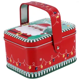Storage Bottles Cookie Tin With Lid Christmas Candy Tins Jar Biscuit Tinplate Containers Box