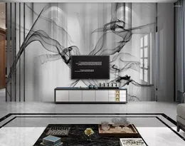 Bakgrundsbilder Anpassad europeisk stil 3D stereoskopisk tapet bläck linje marmor vardagsrum sovrum TV bakgrund väggmålningar stereoskop