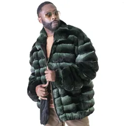 Erkekler kürk sahte ceket doğal ceket erkekler gerçek rex tavşan ceketleri artı beden ceketler kış sıcak moda palto 231108