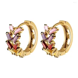 Hoopörhängen Zoshi Fashion Jewellery Huggie Earing For Women Colorful Cubic Zirconia Earings Design Wedding Earring Brinco Bijoux
