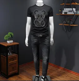 メンズTシャツ新しいデザイン卸売ファッションTシャツメンズヘビーコットンメンズ衣類半袖。