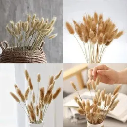 Decorative Flowers 30PCS Dekoration Natural Dried Tails Bouquet Tail Grass Floral Bunches Decoration Pampas Lagurus Ovatus