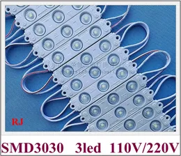 標識文字用220V / 110V入力LEDライトモジュール1.8W 220LM SMD 3030 3 LED IP65 76mm*15mmスーパーブライト各モジュールは変圧器の必要性なしではカットできません