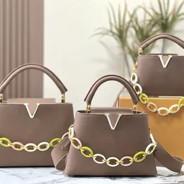 Kobiety luksusowe designerskie torby torebka kapucynów mm metalowe łańcuch logo torebki torebki oryginalne skórzane torebki torebki modne