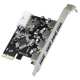 Freeshipping Fast USB 30 PCI-E PCIE 4 Porty Express Expansion Card Adapter Ehgus