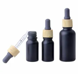 100pcs 10ml 30ml Black Glass Glass Botter Bottle Vial Oil Nasal Dropper E Líquido recargable Packle Botel